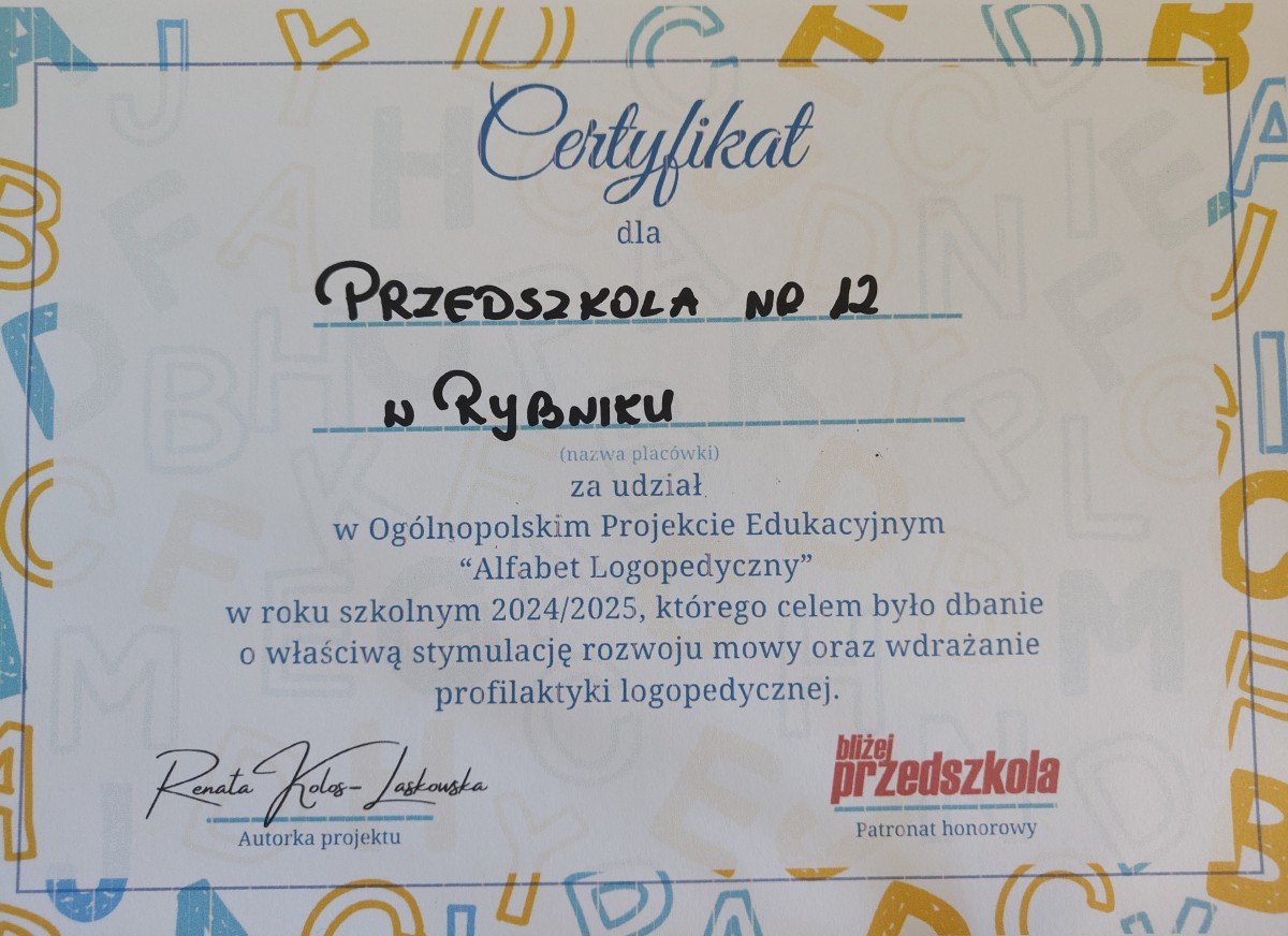 certyfikat